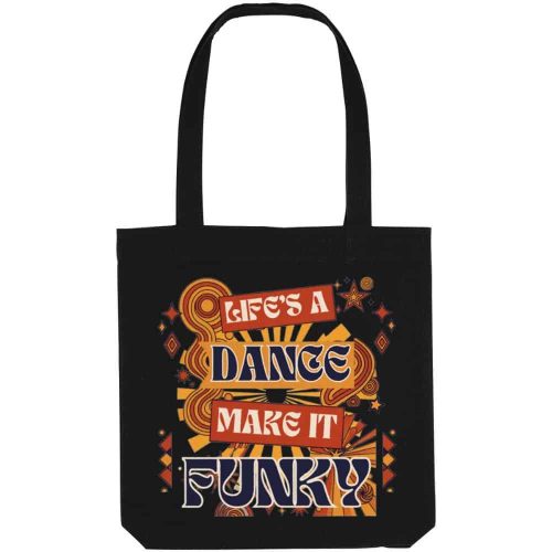black funky tote bag retro design