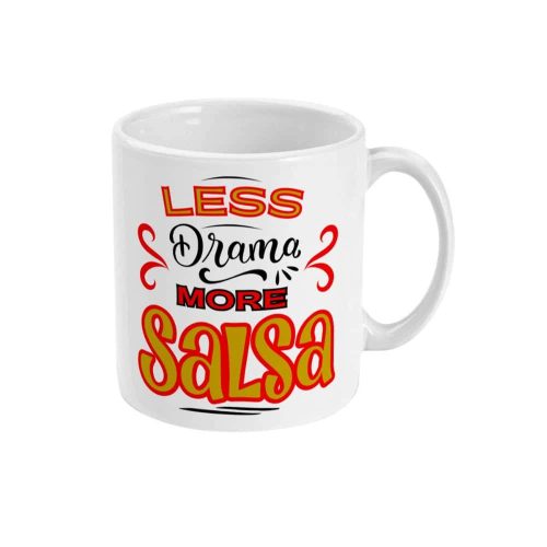 ceramic mug with salsa dance design